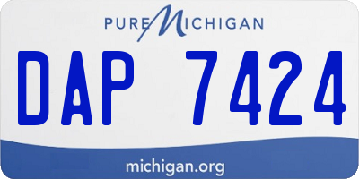 MI license plate DAP7424