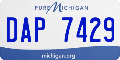 MI license plate DAP7429
