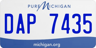 MI license plate DAP7435
