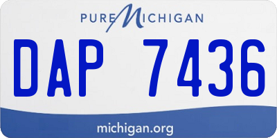 MI license plate DAP7436