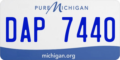 MI license plate DAP7440