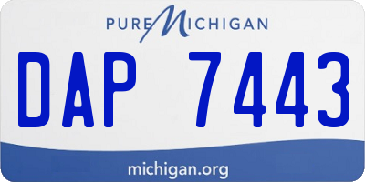 MI license plate DAP7443