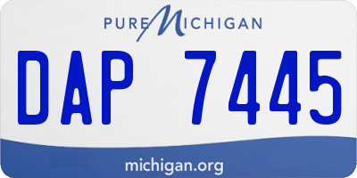 MI license plate DAP7445