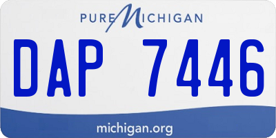 MI license plate DAP7446