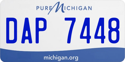 MI license plate DAP7448