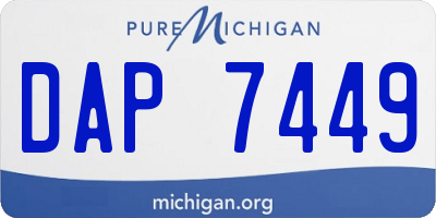 MI license plate DAP7449