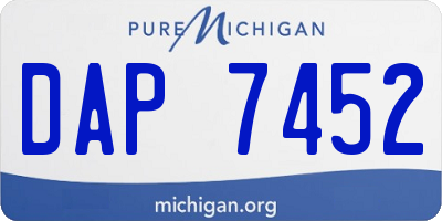 MI license plate DAP7452