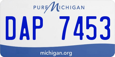 MI license plate DAP7453