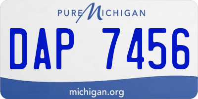 MI license plate DAP7456