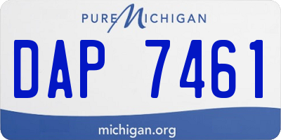 MI license plate DAP7461