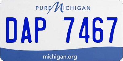 MI license plate DAP7467