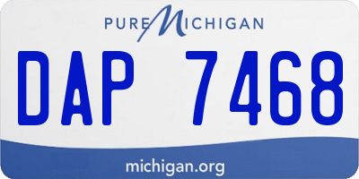 MI license plate DAP7468