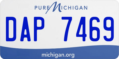 MI license plate DAP7469