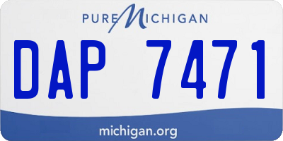 MI license plate DAP7471