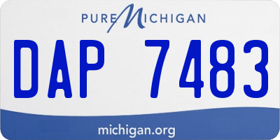 MI license plate DAP7483