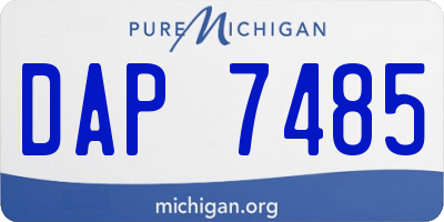 MI license plate DAP7485
