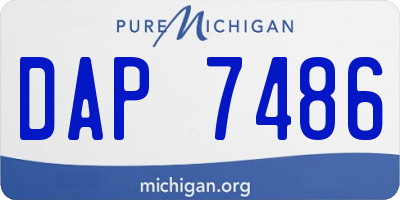 MI license plate DAP7486