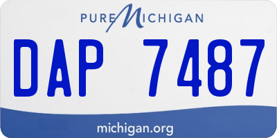 MI license plate DAP7487