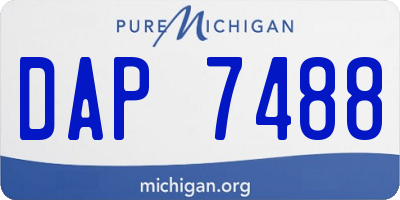 MI license plate DAP7488