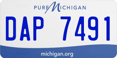 MI license plate DAP7491