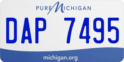 MI license plate DAP7495