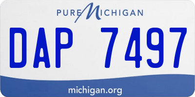 MI license plate DAP7497