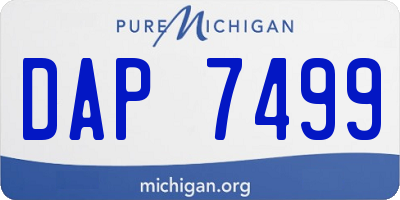 MI license plate DAP7499