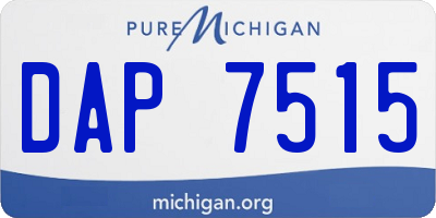 MI license plate DAP7515