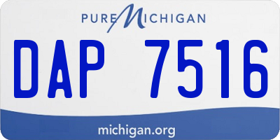 MI license plate DAP7516