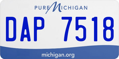 MI license plate DAP7518
