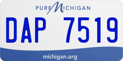 MI license plate DAP7519