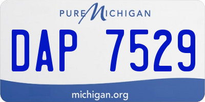 MI license plate DAP7529