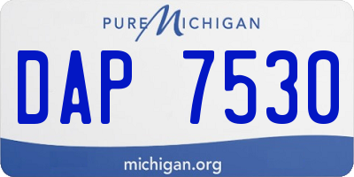 MI license plate DAP7530