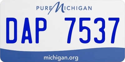 MI license plate DAP7537