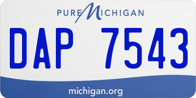 MI license plate DAP7543