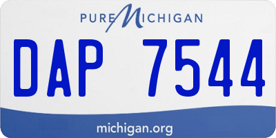MI license plate DAP7544