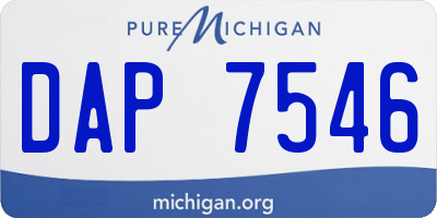 MI license plate DAP7546