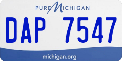 MI license plate DAP7547
