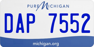 MI license plate DAP7552