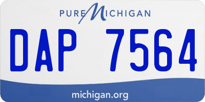 MI license plate DAP7564