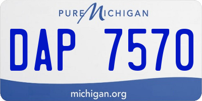 MI license plate DAP7570