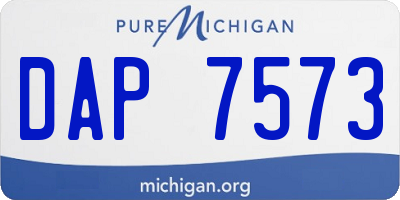 MI license plate DAP7573