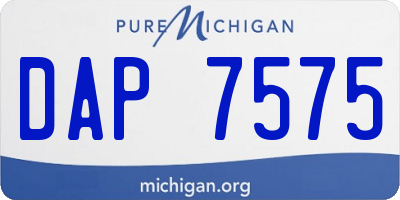 MI license plate DAP7575