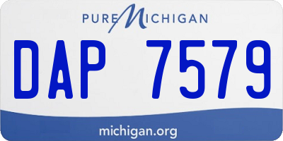 MI license plate DAP7579