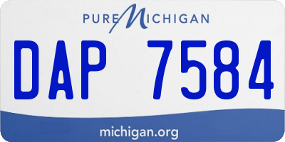 MI license plate DAP7584