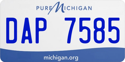 MI license plate DAP7585