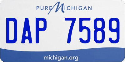 MI license plate DAP7589