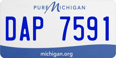 MI license plate DAP7591