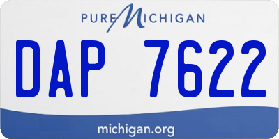 MI license plate DAP7622