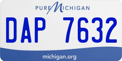 MI license plate DAP7632